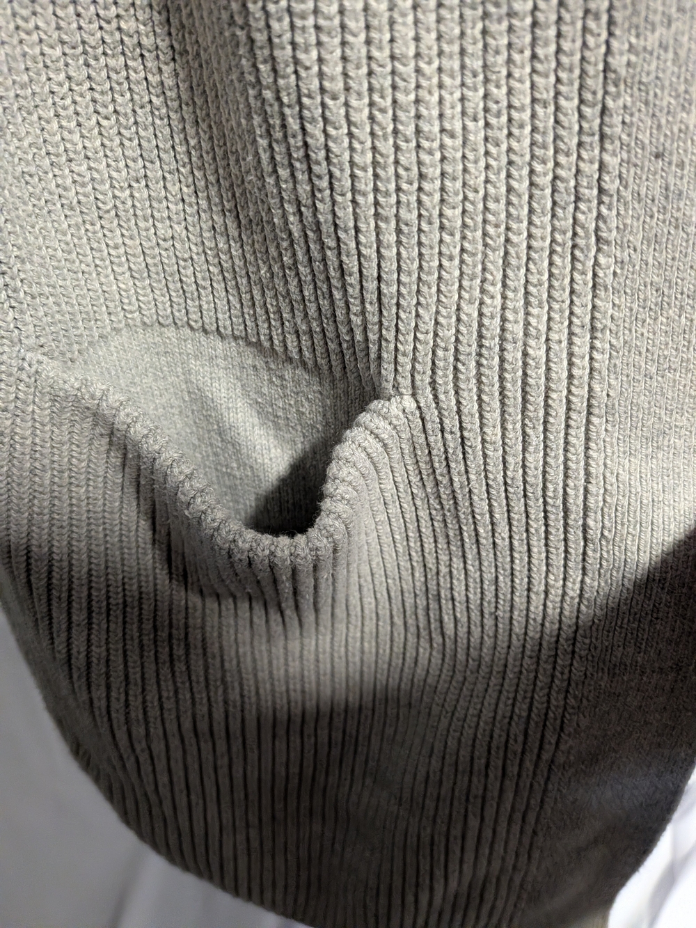 Old Navy Light Gray Open-Front Ribbed Cardigan - Picture 4 of 5